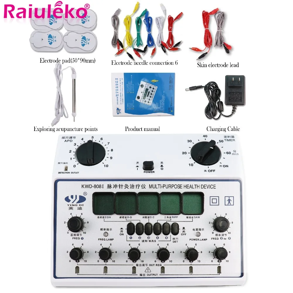 

Многофункциональный 6 выходов Десятки Акупунктура пульса терапия Электрический массажер инструмент для похудения EMS стимулятор нервных мы...