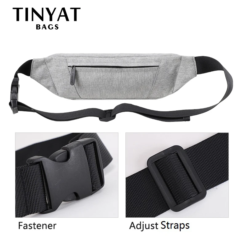 Поясная сумка унисекс TINYAT, повседневная сумка на пояс, для хранения телефона, денег, с 4 отделениями, поясная сумка для путешествий, вес 0,17 кг сумка на пояс поясная сумка бананка барсетка riñonera сумка поясная ne