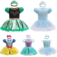 princess baby girls romper jumpsuit sunsuit birthday party baby girls clothes costumes kid outfits summer and autumn clothing