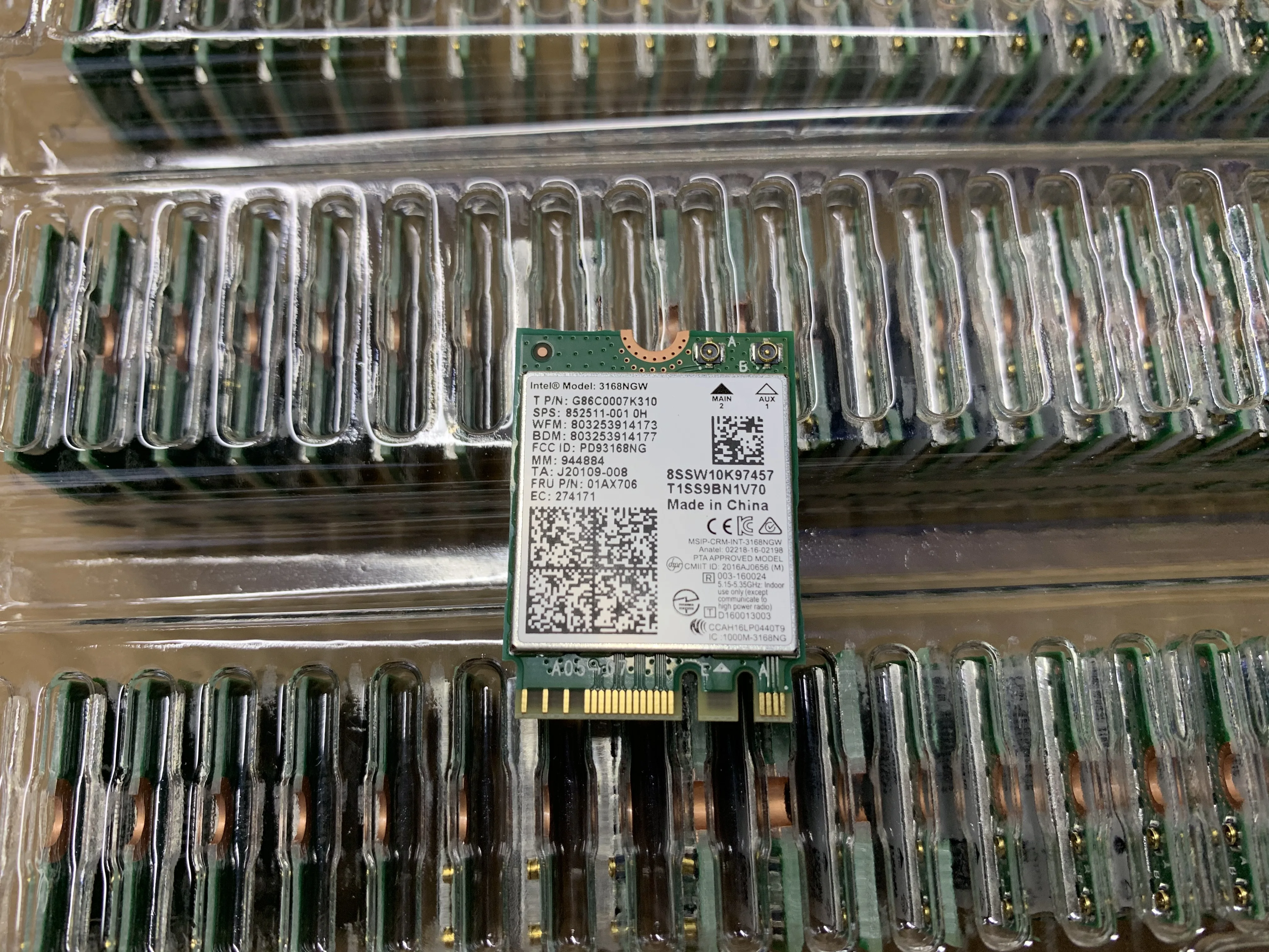 Intel двухдиапазонный беспроводной-AC 3168NGFF 433 Мбит/с WiFi + Bluetooth 4 2 802.11ac карта |
