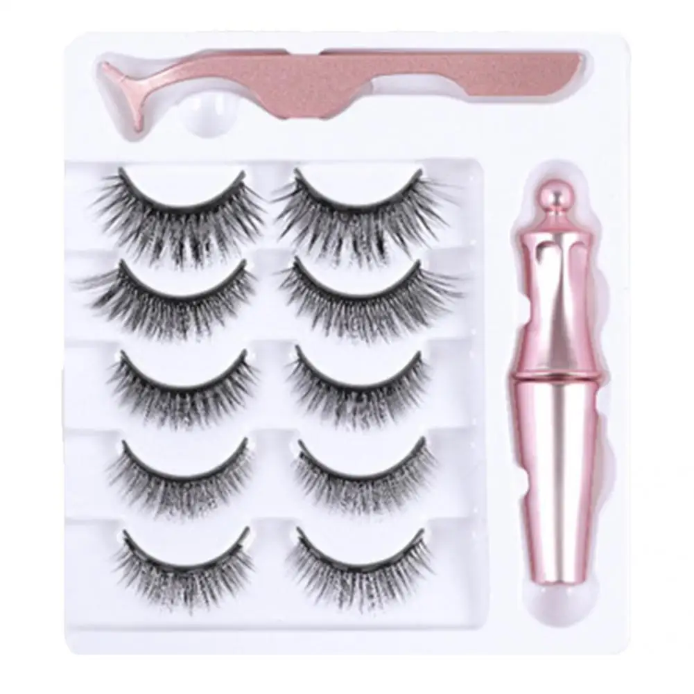 

1 Set Artificial Eyelash Delicate Lady Handmade Extensions Artificial Eyelash Good Ductility Eye-Catching False Eyelash