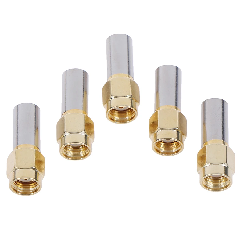 

5pcs SMA Male Plug For RG58 RG142 RG400 LMR195 RG223 RF Coaxial Connector Crimp