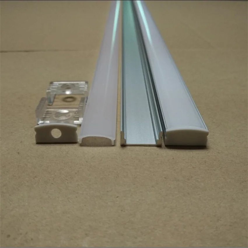 

2.5M/PCS Free Shipping Profile Series with PC Cover And Mounting Clips Aluminum Channel With End Caps