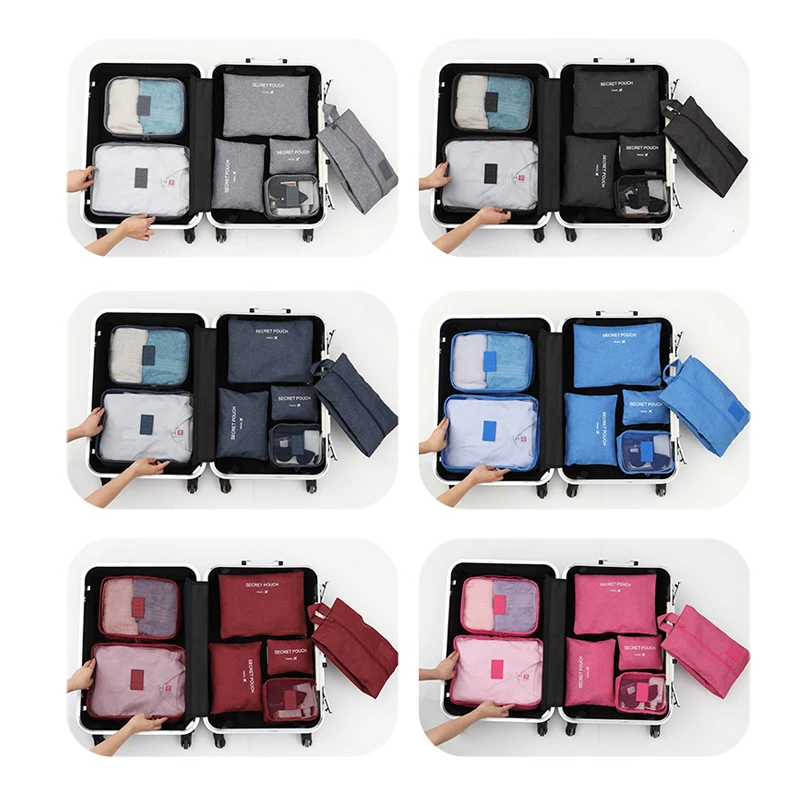 HHYUKIMI Brand Travel Bag Seven-piece Suit Underwear Storage Finishing Luggage Clothes Organizer Waterproof | Багаж и сумки