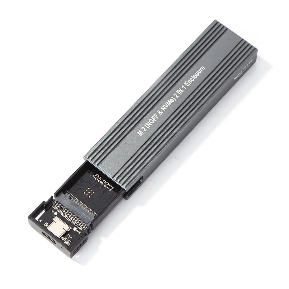 

Чехол M.2 на USB 3,1 SSD, двухпротокольный M.2 NVME PCIe NGFF SATA M2 SSD адаптер для 2230 2242 2260 2280 NVMe/SATA M.2 SSD RTL9210B