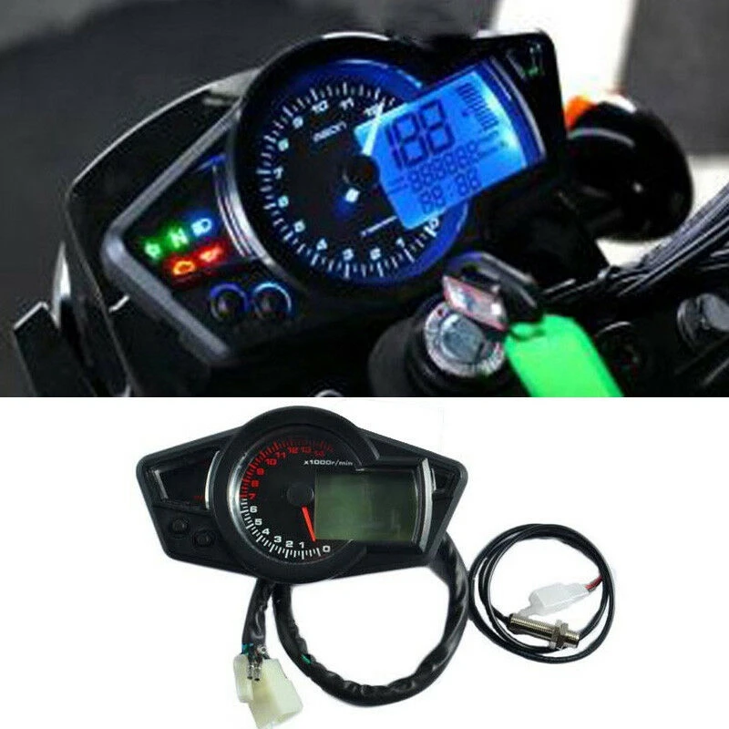 

Универсальный мотоциклетный Тахометр 15000 об/мин с ЖК-дисплеем