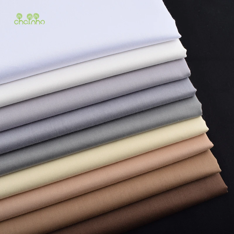 Chainho черный белый и серый сплошной цвет набивная саржевая хлопковая ткань