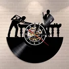 Мраморные настенные часы для биллиардного плеера, уникальные виниловые часы для декора комнаты, рождественский подарок для мужчин