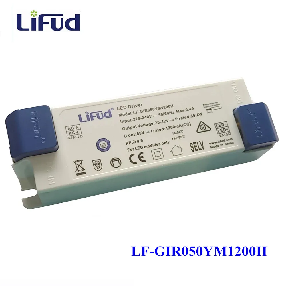Светодиодный трансформатор Lifud 50 Вт AC220-240V мА 25-42 в LF-GIR050YM1200H