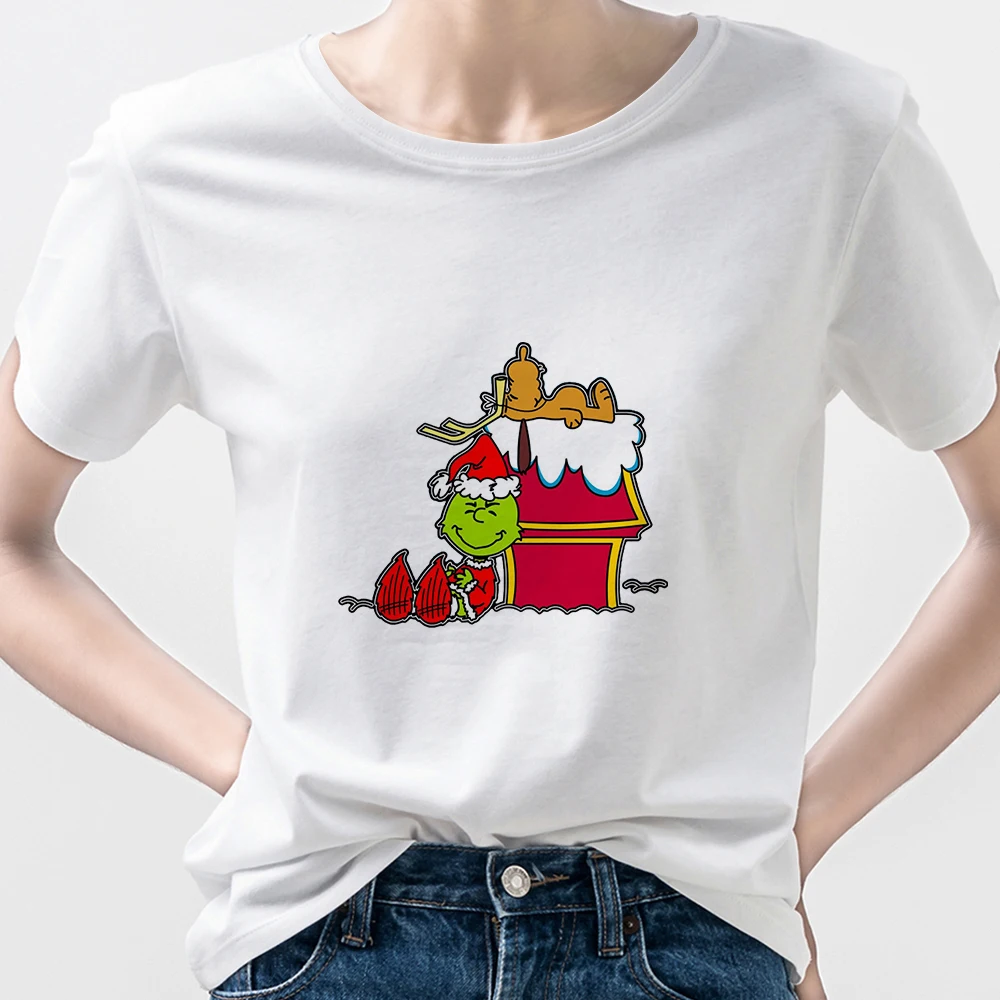 

Grinch Stole Christmas Gifts Funny T Shirts Women Girls Can Do Anything Fashion European Ropa Aesthetic Kawaii Harajuku Tshirt