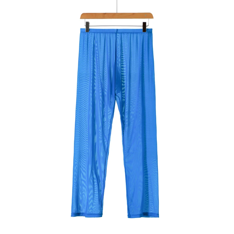 Мужские прозрачные дышащие леггинсы AIIOU черные ультратонкие длинные брюки