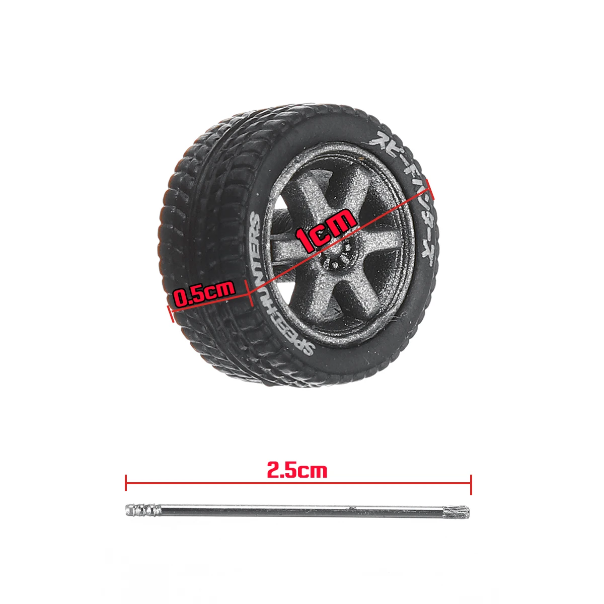 

12PCS/Set 1/64 Car Wheels Tire Modified Vehicle Alloy Rubber Car Refit Wheels Tires For Cars Suitable For Cars Toys