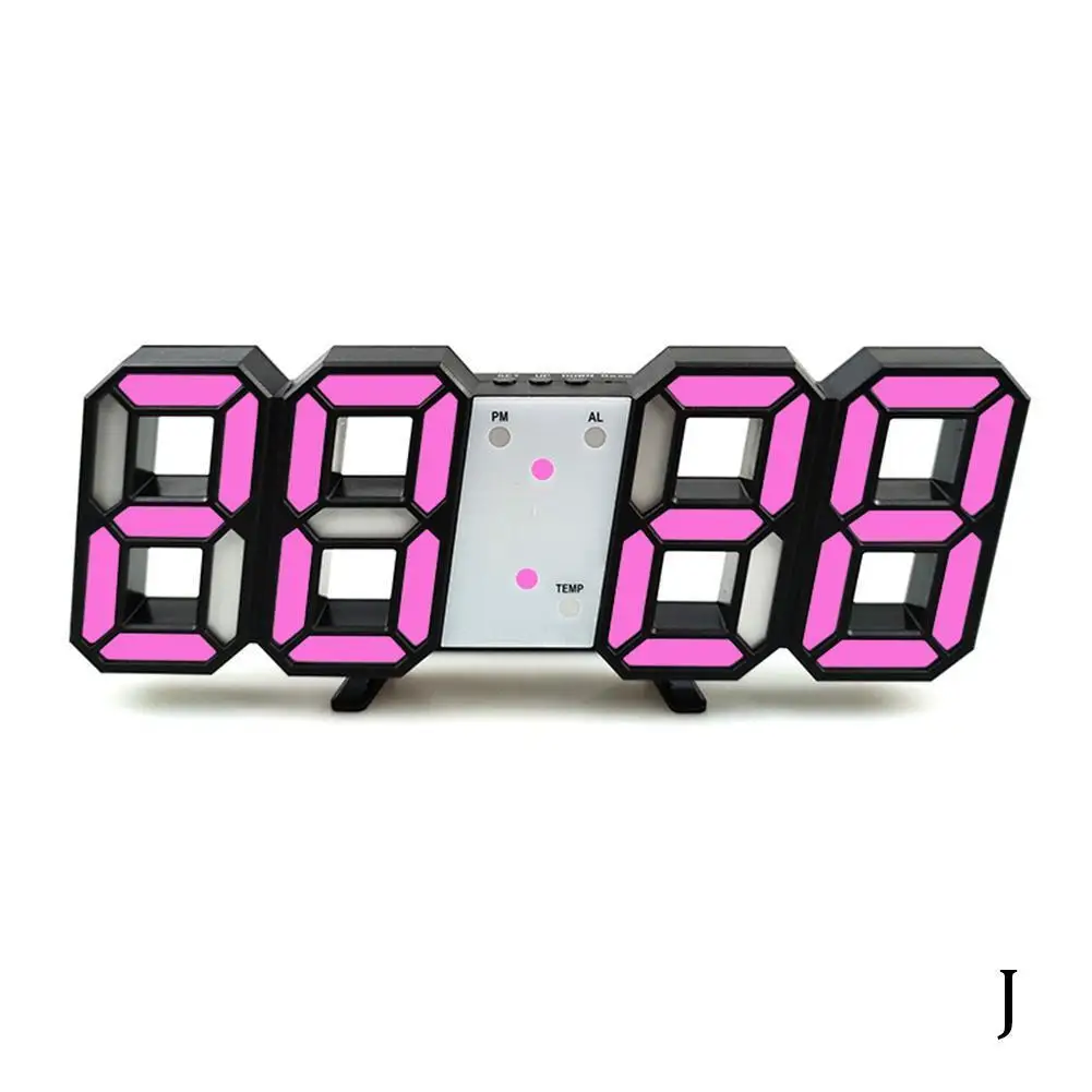 

3D Digital Clock Alarm Clock Digital Wall Clock LED Gift Alarm Electronic Clock Office Electronic Watch Home Decoration Clock