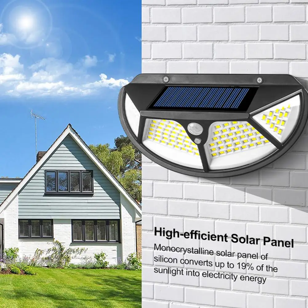 Уличная настенная лампа на солнечной батарее уличный светильник с датчиком