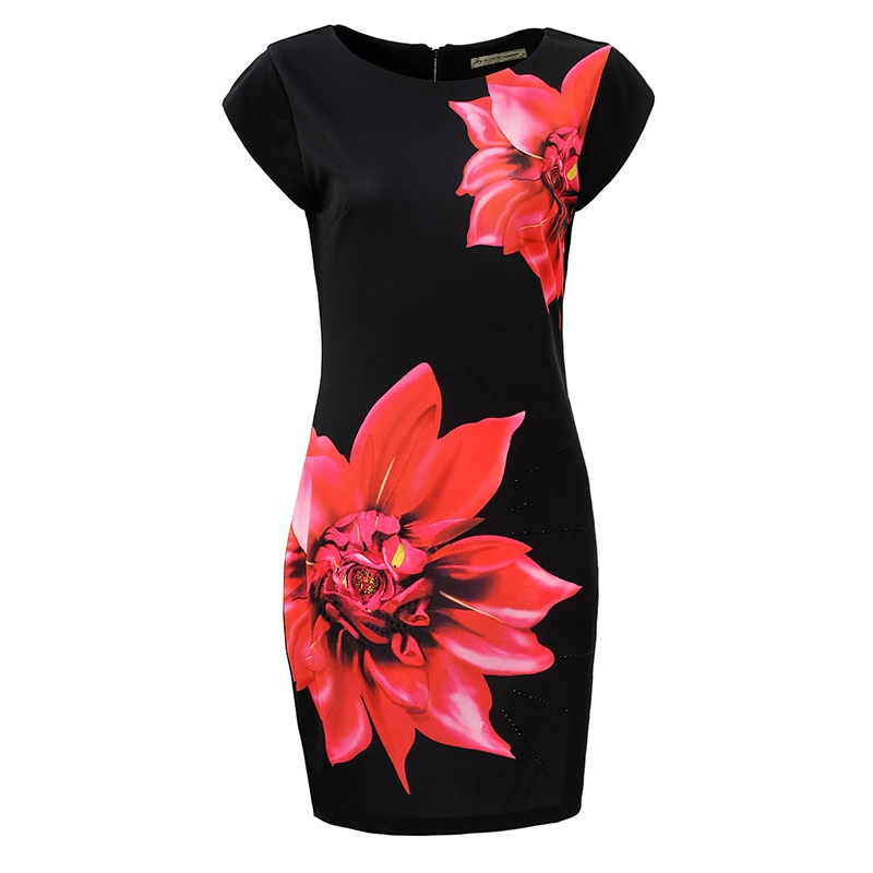 Женское летнее платье-мини без рукавов с цветочным принтом | Женская одежда