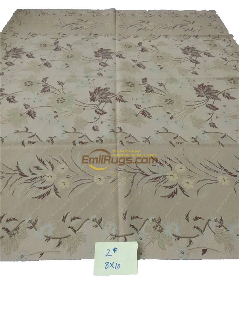 Антикварный французский ковер Обюссон стильный сплетённый вручную вышитая