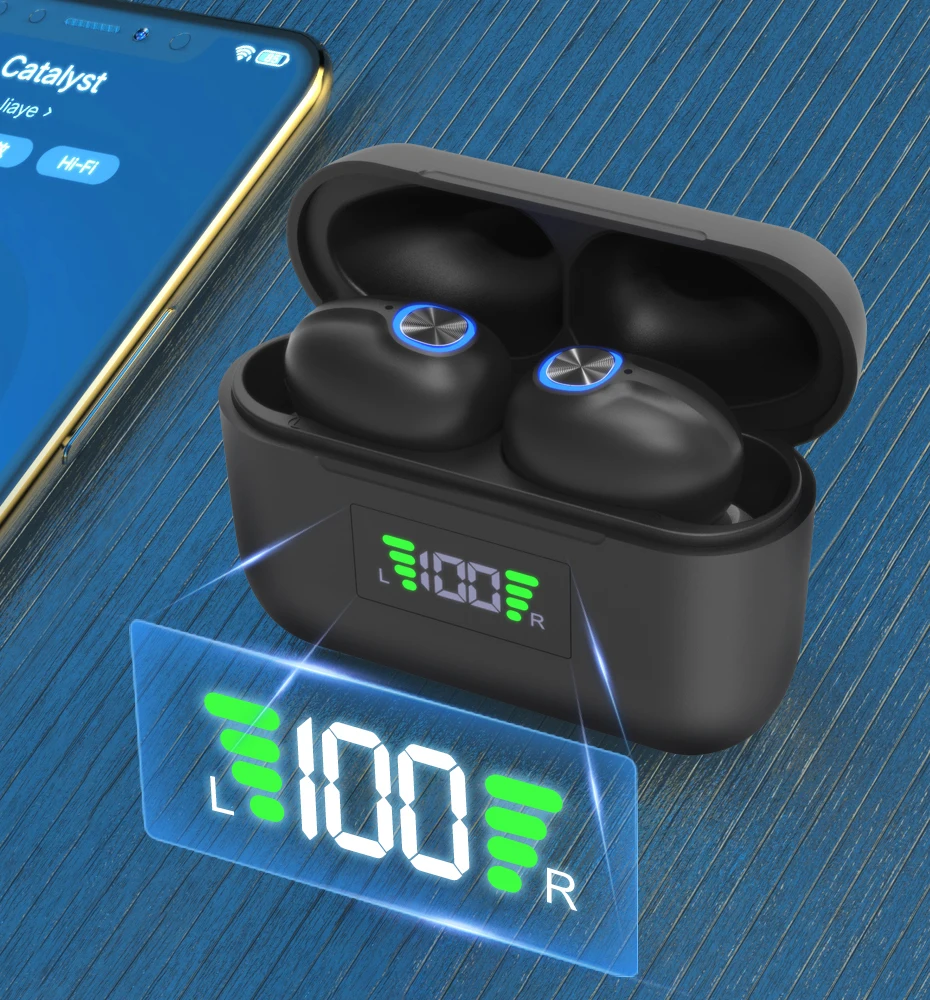 

5.0 Wireless Mini HiFi IGaming Headset S9 TWS Bluetooth Headphones In-Ear Earphones With Mic