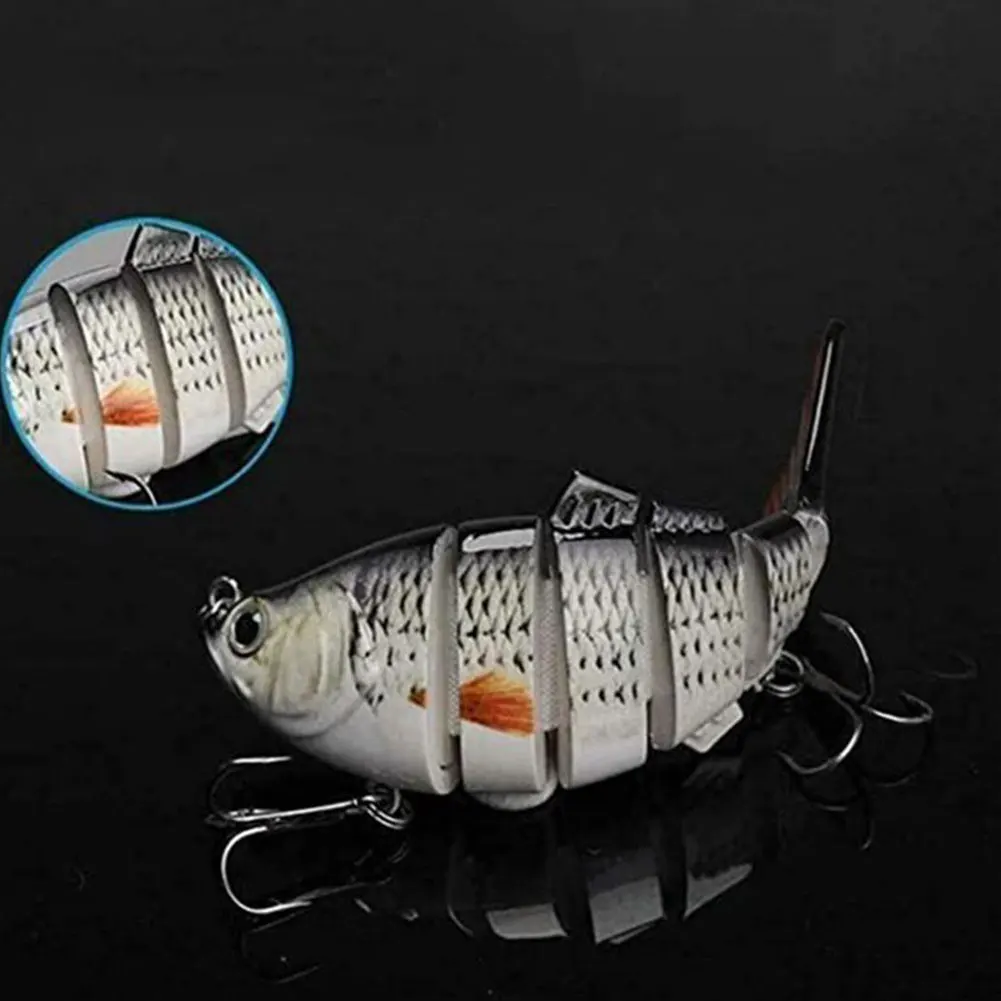 

Fishing Hard Lure Fishing Bass Sinking Baits Pike Shape Artificial Multi-Segment For Outdoor Activities 5PCS Sharpened Lure