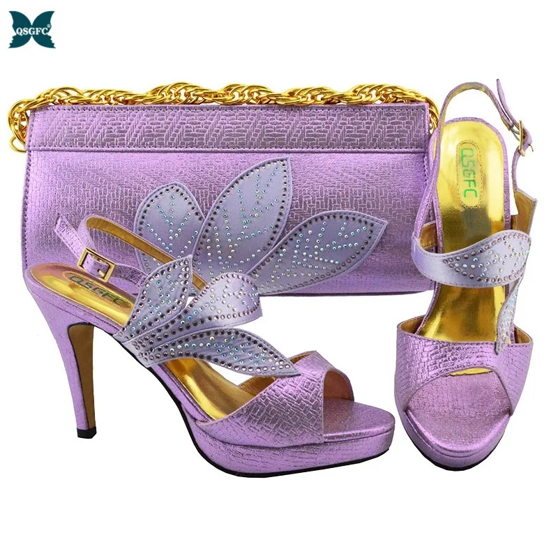 

Новый комплект из обуви и сумки на очень высоком каблуке фиолетового цвета, комплект из обуви и сумки в итальянском стиле, комплект из обуви ...