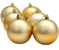 6pcs new christmas ball solid color decorative shiny plastic ornament ball 10cm for christmas decor christmas tree ornaments