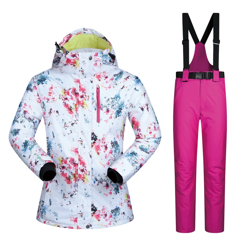 Новые лыжные костюмы для женщин зимний костюм одежда катания на лыжах и