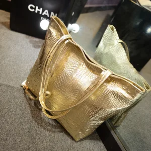pu leather tote bag women designer handbags 2021 girl shopper purse fashion casual crocodile pattern large capacity shoulder bag free global shipping