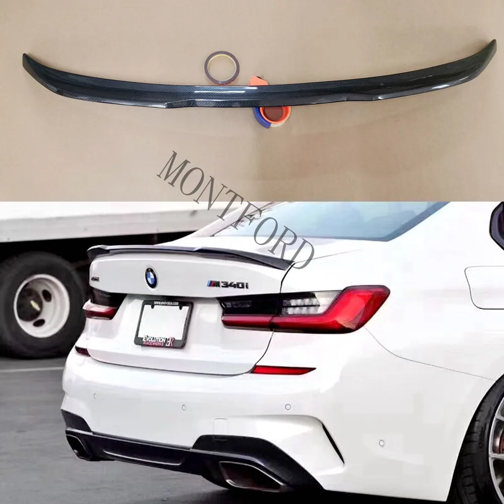 

For BMW new 3 series 320i 330i 335i 340i 2019 2020 year G20 Carbon Fiber Exterior Rear Spoiler Tail Trunk Boot Wing Decoration