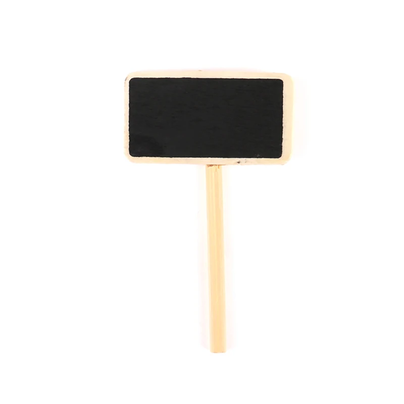 

50 Mini blackboard wood message slate rectangle clip clip panel card memos label