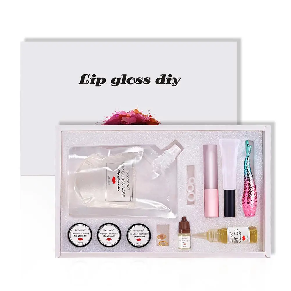 

Lip Gloss DIY Moisturizing Matte LipGloss Base Gel Lip Glaze Making Kit Safe Handmade Cosmetic Lasting Lip Gloss Random Color