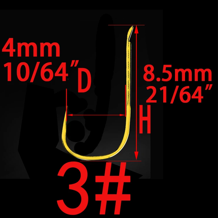 Non-barb Hook Size 3 100 шт. Размер#1-8# из высокоуглеродистой стали круглые крючки для ловли рыбы, пресноводные рыболовные крючки с отверстием, крепкие рыболовные снасти для карпа - Цвет: Non-barb Hook Size 3