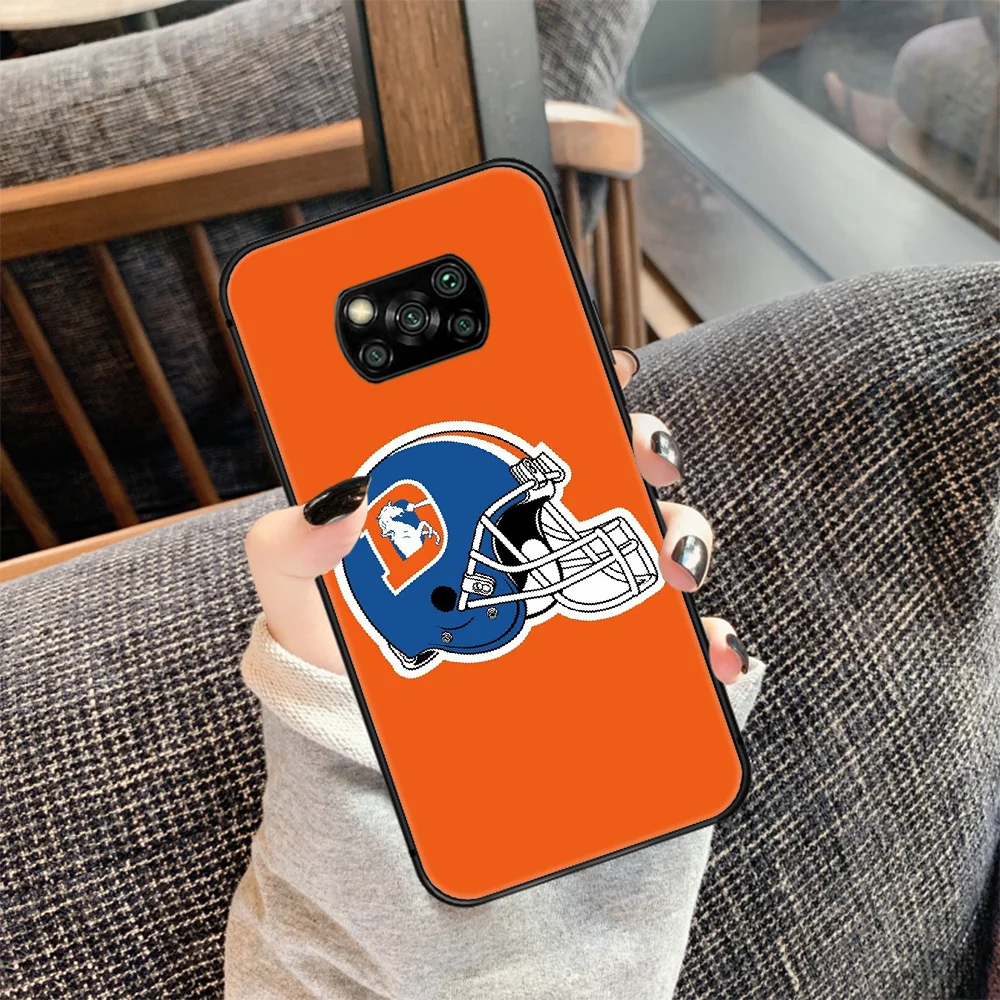 

Denver Bronco American Football Phone case Cover Hull For Xiaomi Mi A2 A3 8 9 9T Note 10 Se Lite Pro black Bumper Painting