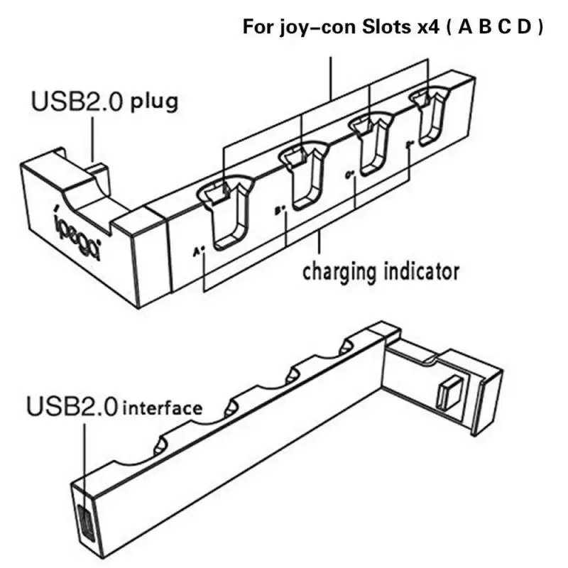 Док станция для зарядки с 4 слотами nintendo Switch|Подставки и держатели| |