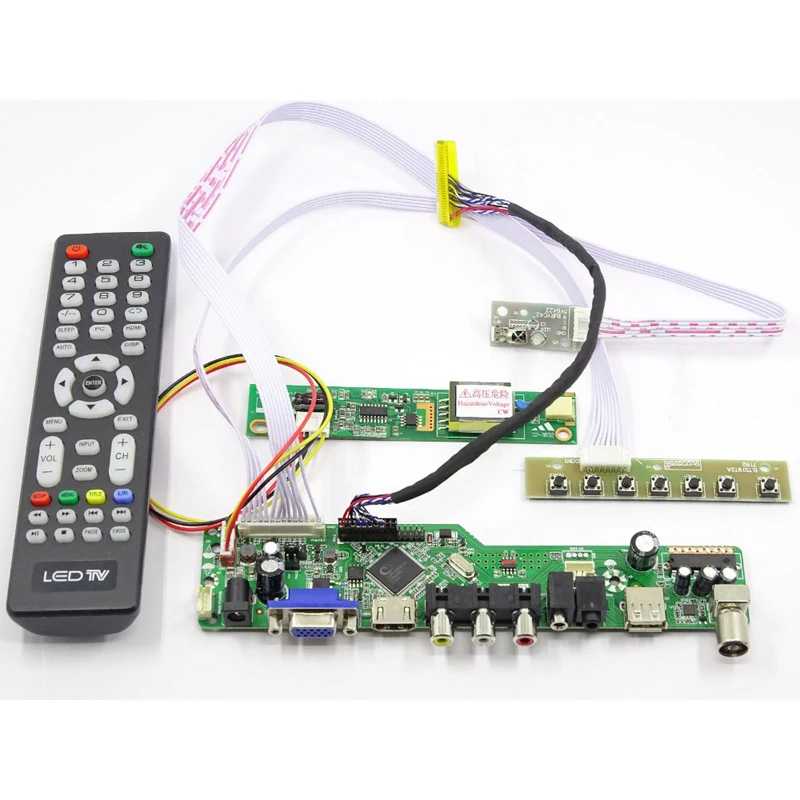 Latumab комплект для LTN141W1-L04 ТВ+ HDMI+ VGA+ USB светодиодный ЖК-экран контроллер драйвер платы