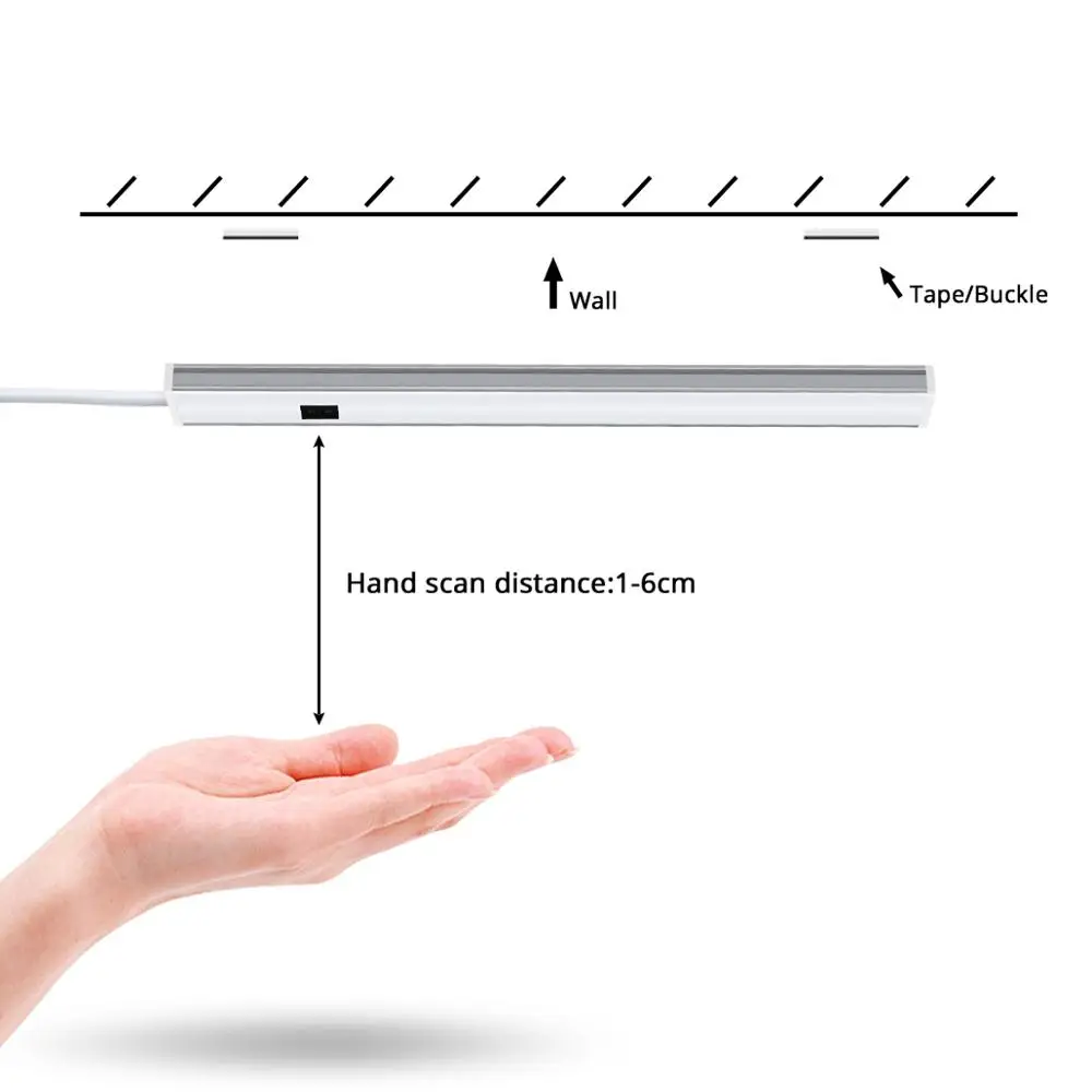 

Smart Led Kitchen Light Series Connection 5 Bar Lights Hand Sweep Night Lamp Cabinet Wardrobe Bed Rooms Motion Sensor Lighting