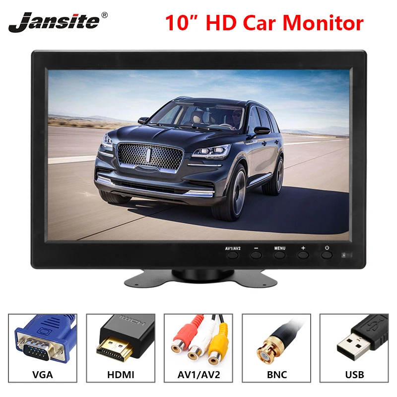 10 дюймовый автомобильный монитор Jansite IPS дисплей камеры заднего вида флип