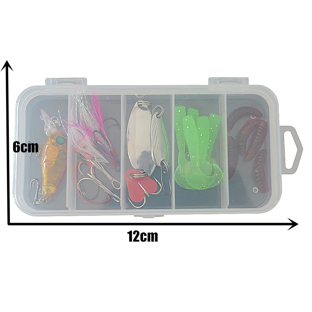 20/28 шт./компл. набор рыболовных приманок гольян Пилер ложка крючки в коробке