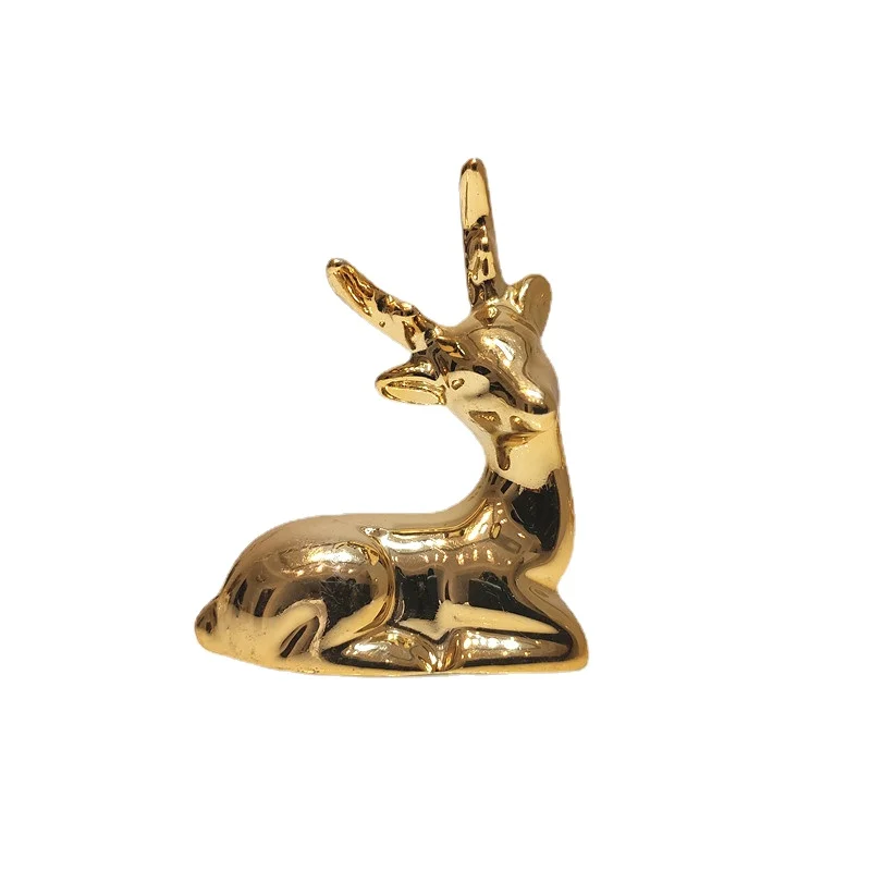 Керамические фигурки симпатичного белого и золотого кролика лисы фарфоровый