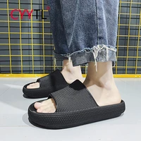cyytl couple slippers for men shower bathroom slides open toe soft thick soled non slip house platform shoes indoor outdoor