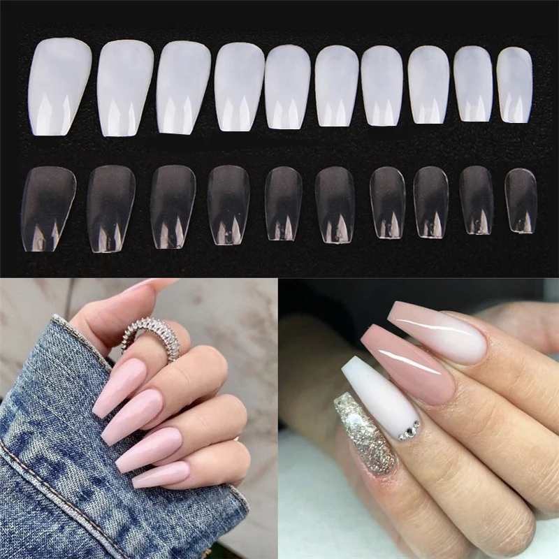 100/ 600 шт. накладные ногти в форме балерины | Красота и здоровье