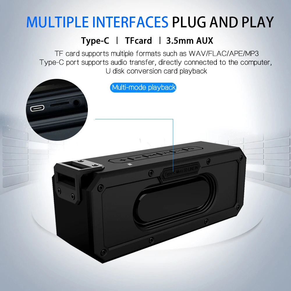 Обновленная версия IPX7 водонепроницаемый портативный беспроводной TWS Bluetooth V4.2