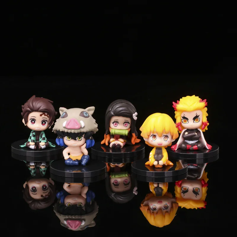 

Demon Slayer Kamado Tanjirou Kamado Nezuko Agatsuma Zenitsu Hashibira Inosuke Rengoku Kyoujurou Action Figure Model Toys