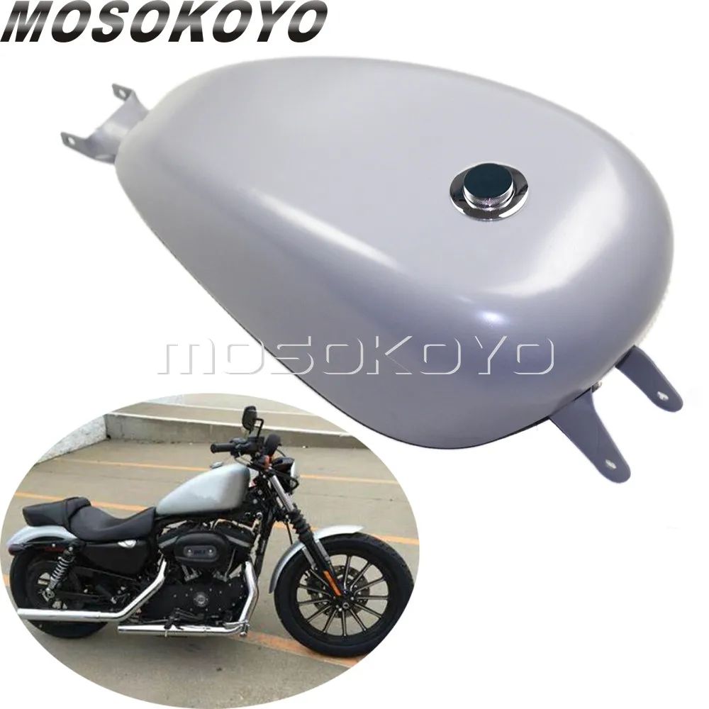 Топливный бак для мотоцикла 3 Гал серый топливный EFI с винтовой крышкой Harley XL Sportster