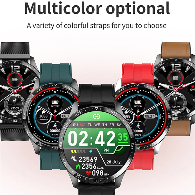 

ECG PPG Smart Watch Men Bluetooth Call Heart Rate Fitness Tracker Smartwatch Women Body Thermometer 1.28 Full Touch Round Clock