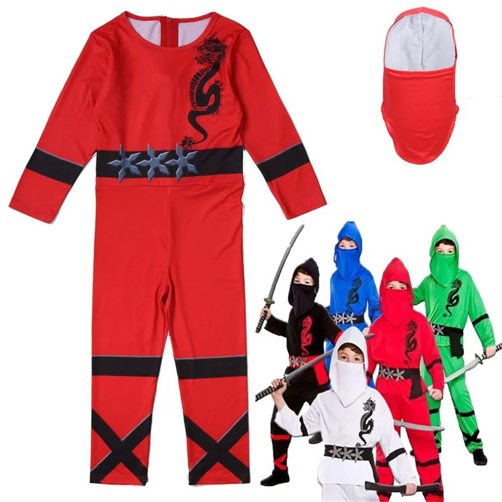 Ninja cosplay Costume Halloween For Kids Role Play Party Cosplay Anime Clothing Jumpsuits |