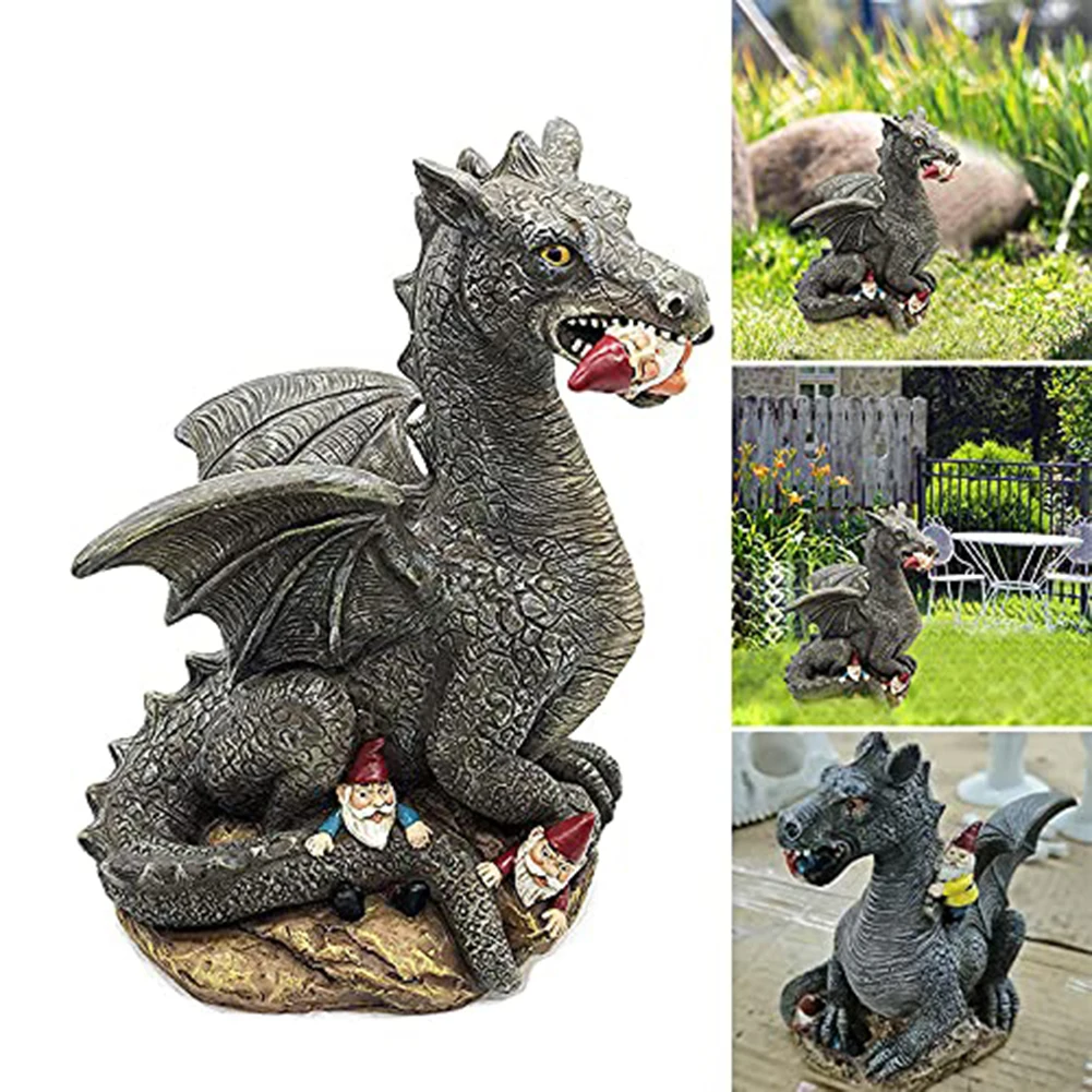 

Resin Dragon Statue Home Garden Decoration Dragon Art Sculptures for Outdoor Backyard Porch Jardinage Adornment