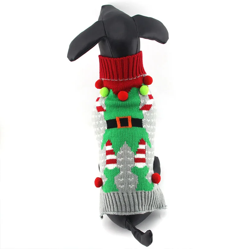 Милый клоун Свитера для собак праздничный костюм маленьких средних кошек зимняя