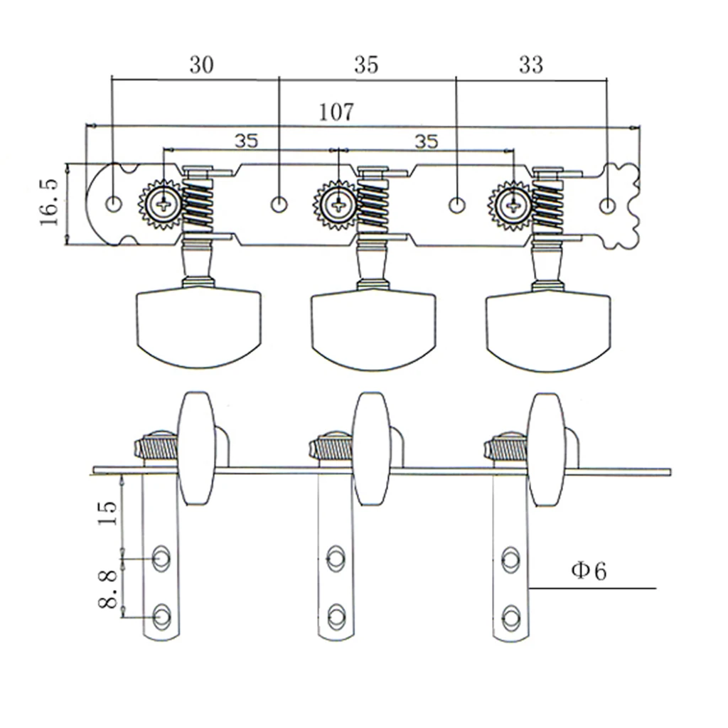 Гитарная струна 3R3L тюнер кнопка для классической акустической фолк