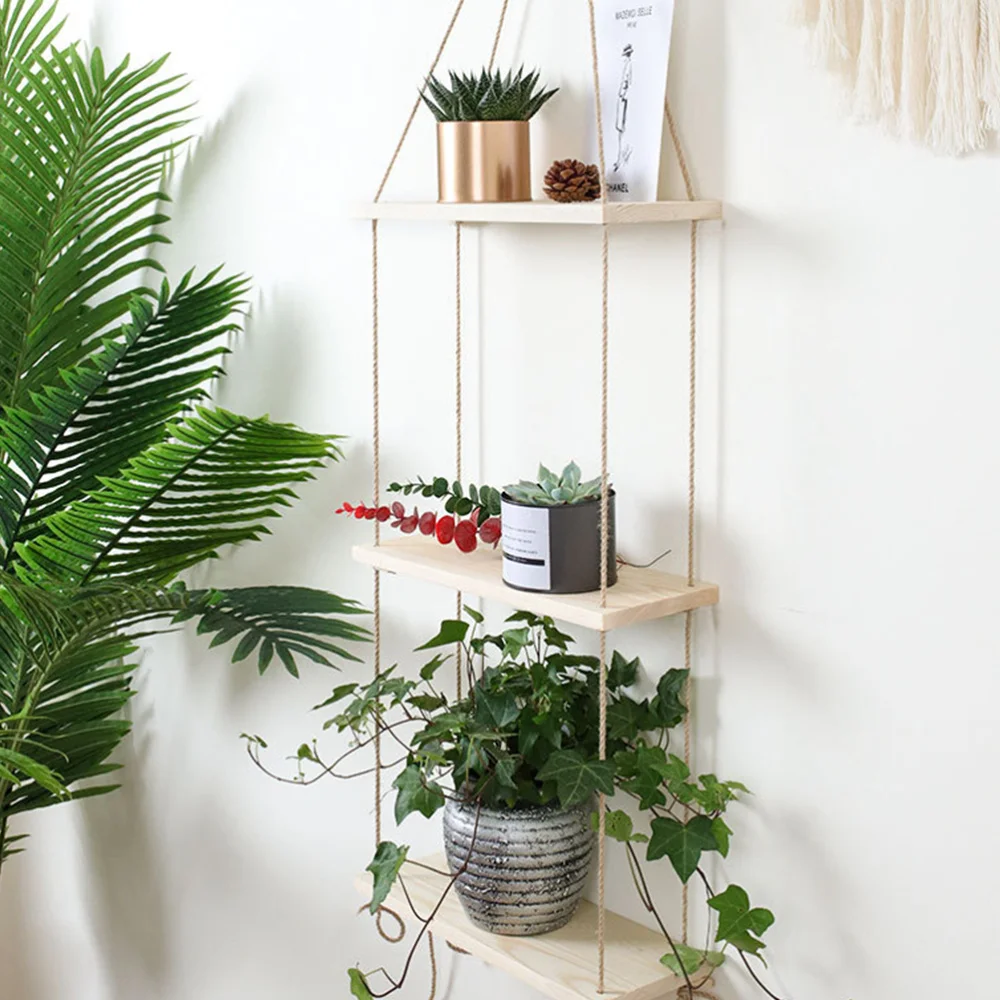 

Wall Hanging Planter Nordic Style Wooden Plant Pot Holder Wall Hanging Decor