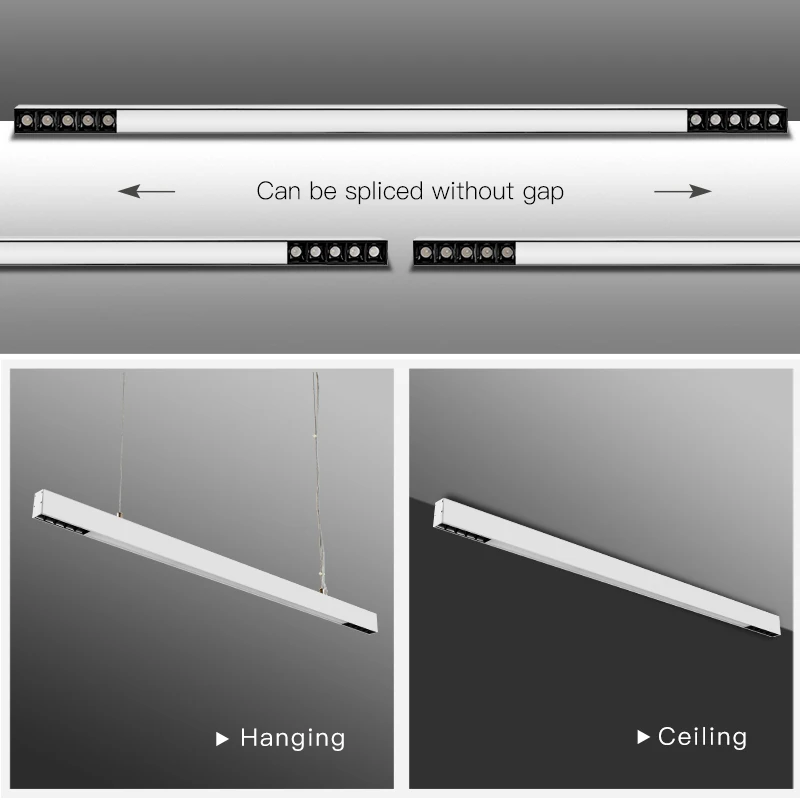 

Work White Led Spot Suspension Lights 30W Flood Linear Pendant Lighting Table and Bar LED Bulbs Cord Pendant Knob Switch Modern