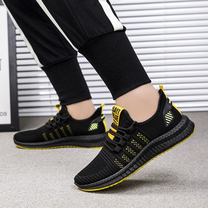 SMS 2020 New Men Mesh Sneakers Casual Running Shoes Fashion Lac-up Shoes Lightweight Comfortable Breathable Walking Sneakers